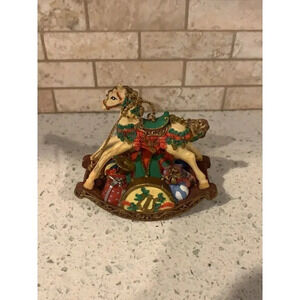 Merry Christmas Rocking Horse San Francisco Music Box  Fb